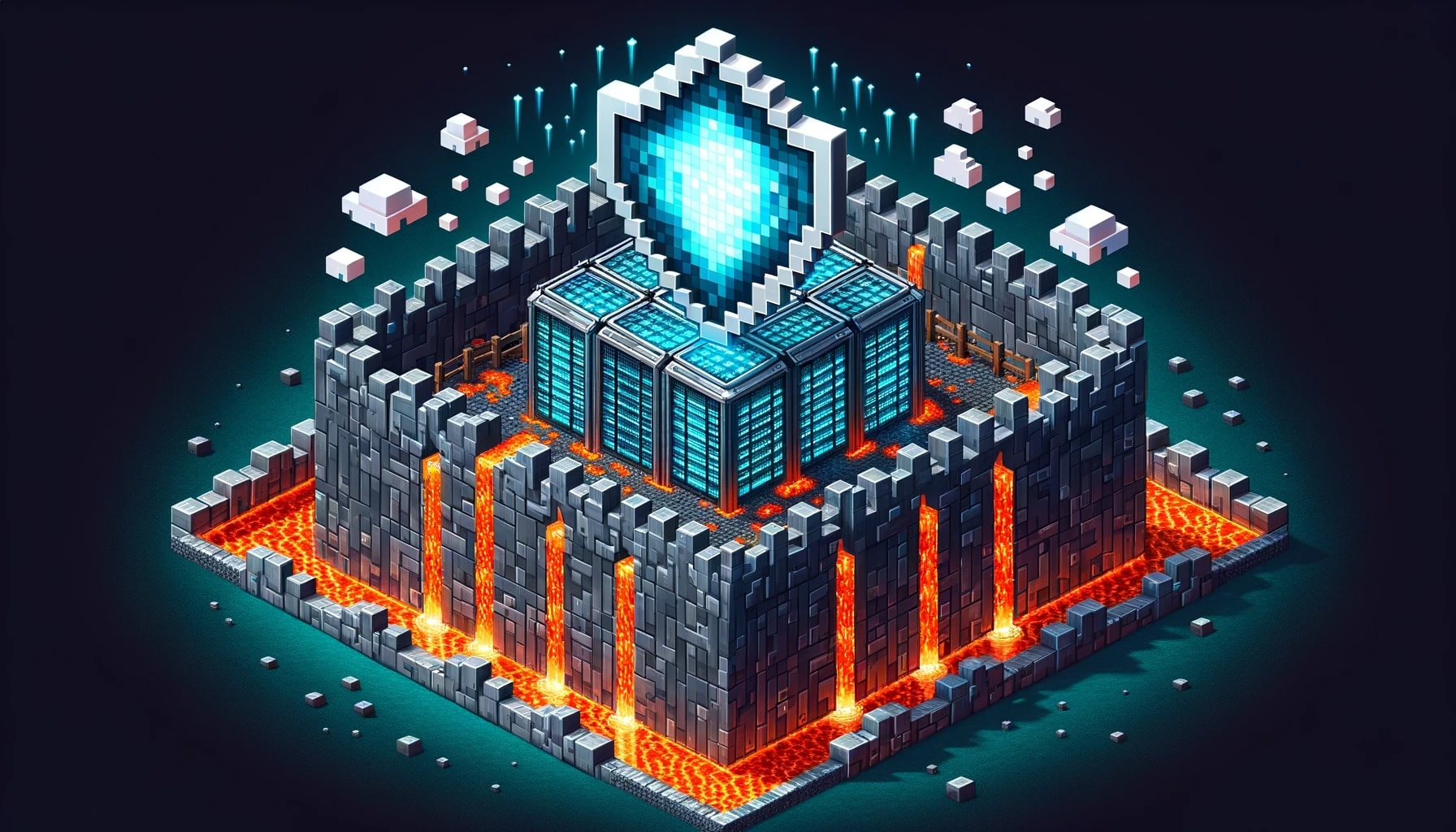 DDoS protection shield illustration